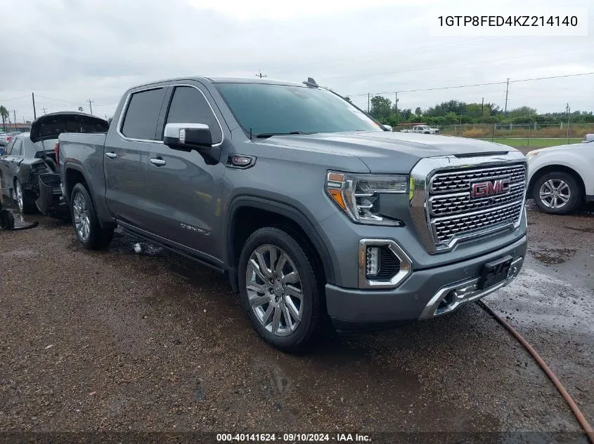 2019 GMC Sierra 1500 Denali VIN: 1GTP8FED4KZ214140 Lot: 40141624