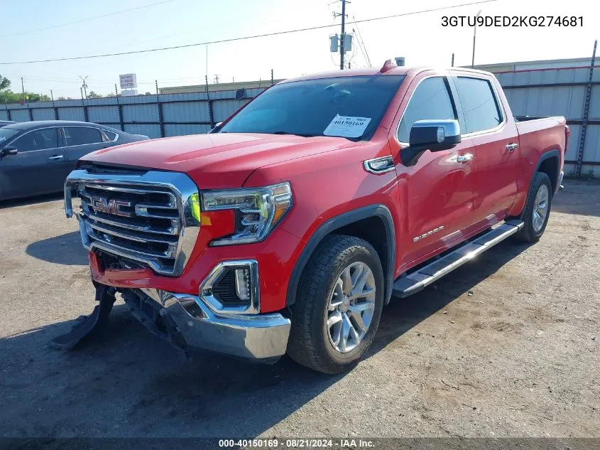 3GTU9DED2KG274681 2019 GMC Sierra 1500 K1500 Slt