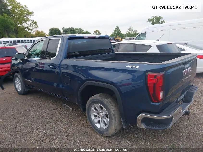 1GTR9BED5KZ196343 2019 GMC Sierra 1500 Sle