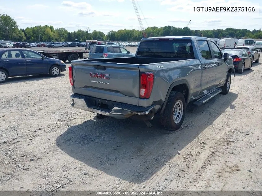 2019 GMC Sierra 1500 VIN: 1GTU9AEF9KZ375166 Lot: 40205596