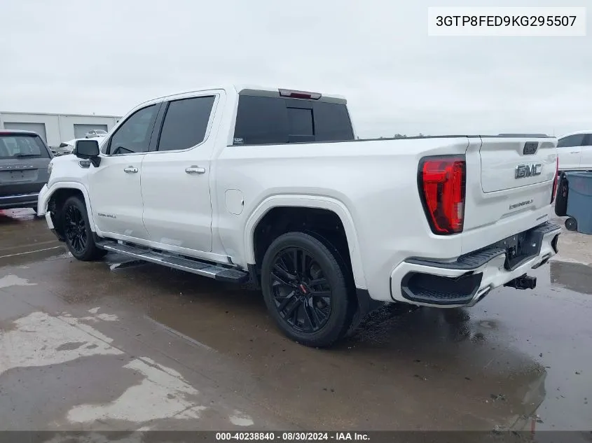 2019 GMC Sierra 1500 Denali VIN: 3GTP8FED9KG295507 Lot: 40238840