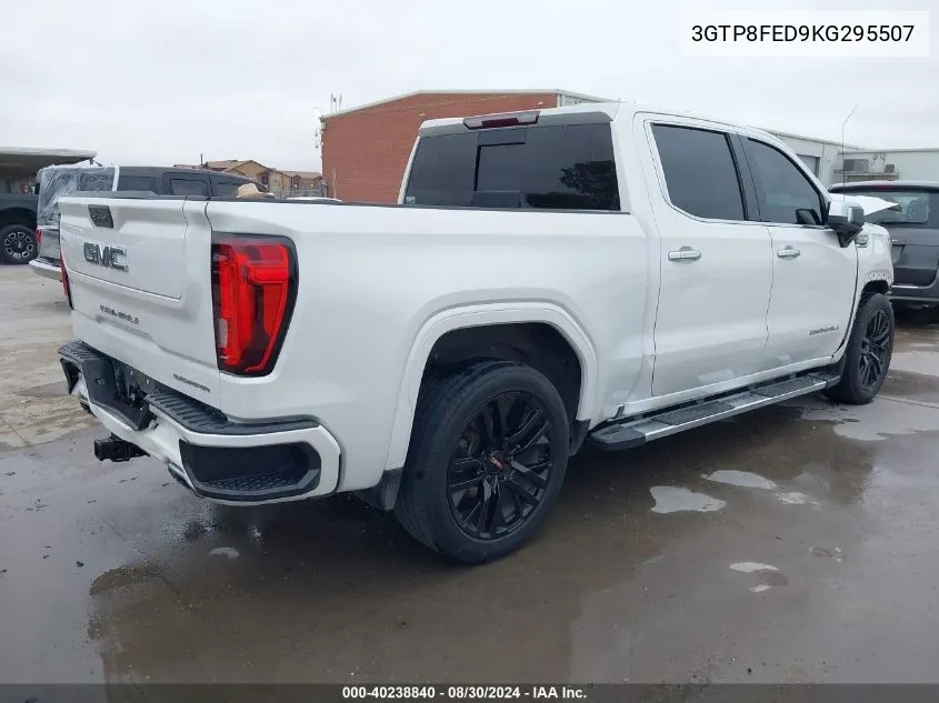 2019 GMC Sierra 1500 Denali VIN: 3GTP8FED9KG295507 Lot: 40238840