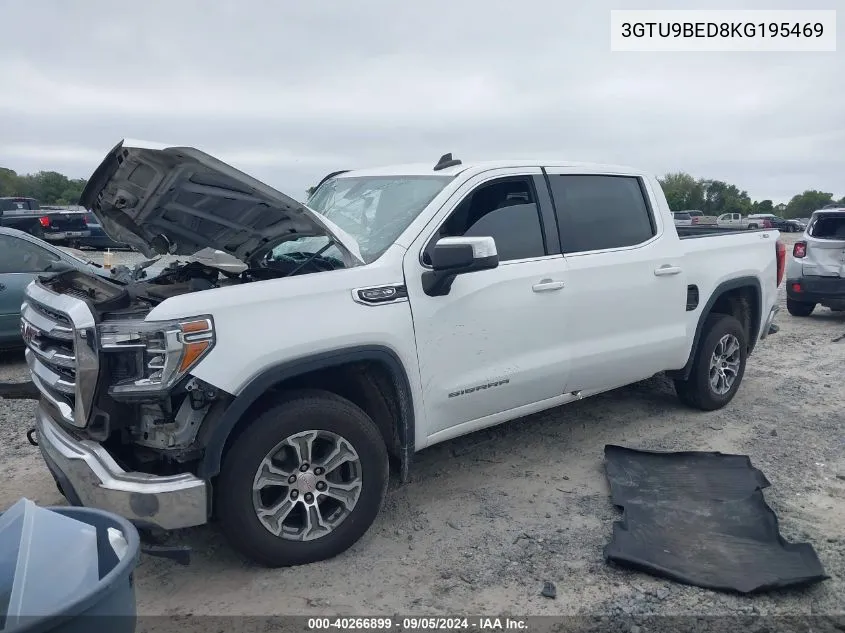 2019 GMC Sierra K1500 Sle VIN: 3GTU9BED8KG195469 Lot: 40266899