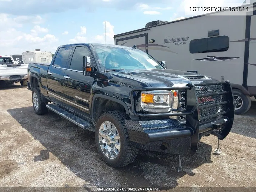 2019 GMC Sierra 2500Hd Denali VIN: 1GT12SEY3KF155814 Lot: 40282482