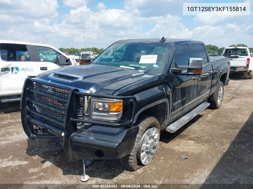 2019 GMC Sierra 2500Hd Denali VIN: 1GT12SEY3KF155814 Lot: 40282482