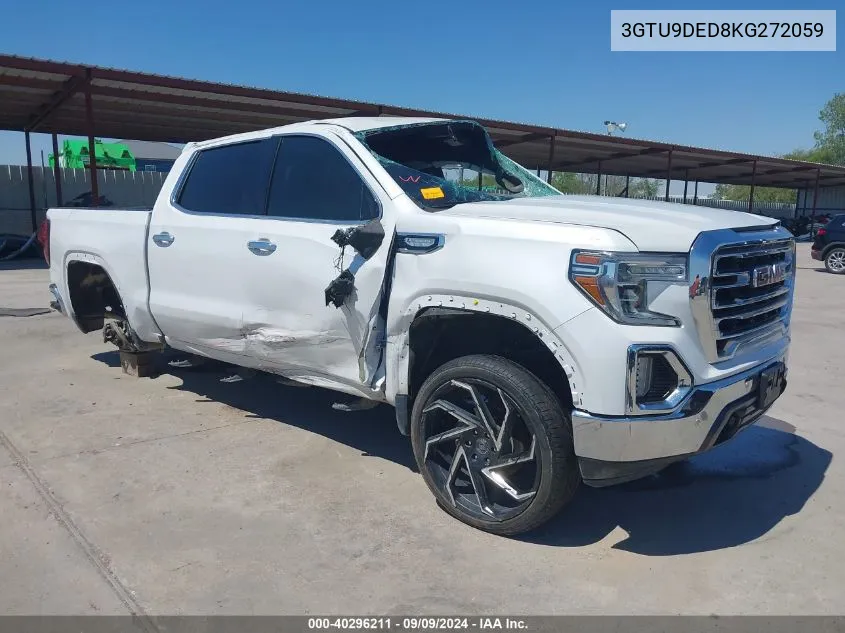 2019 GMC Sierra 1500 Slt VIN: 3GTU9DED8KG272059 Lot: 40296211