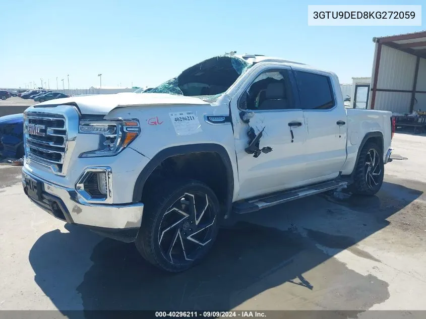 2019 GMC Sierra 1500 Slt VIN: 3GTU9DED8KG272059 Lot: 40296211