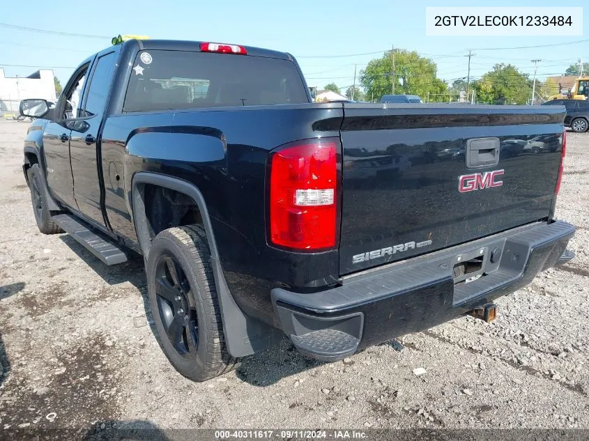 2019 GMC Sierra 1500 Limited VIN: 2GTV2LEC0K1233484 Lot: 40311617