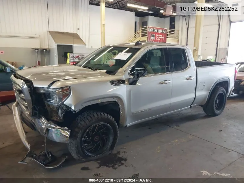 2019 GMC Sierra 1500 K1500 Sle VIN: 1GTR9BED5KZ282252 Lot: 40312218