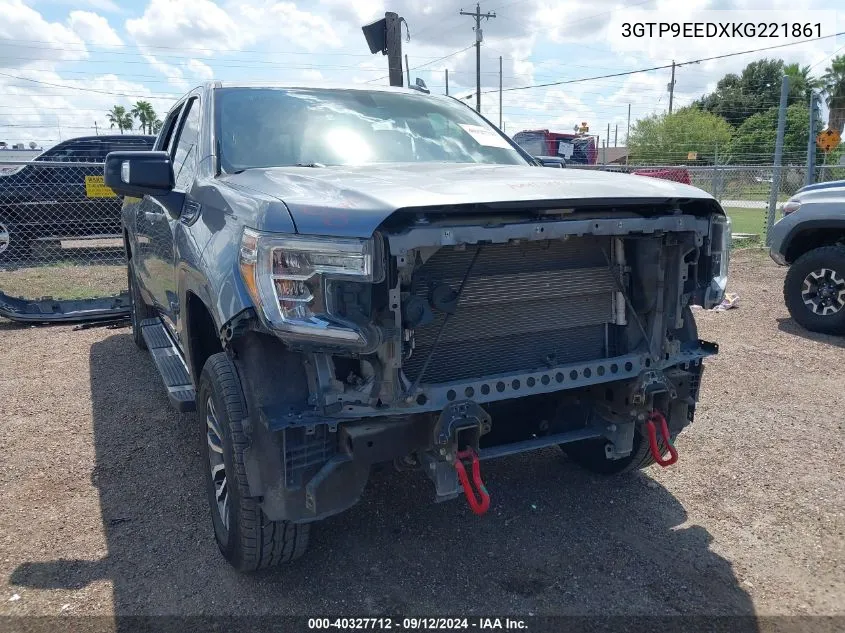 2019 GMC Sierra 1500 At4 VIN: 3GTP9EEDXKG221861 Lot: 40327712