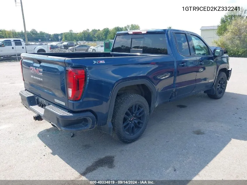 1GTR9CED2KZ332241 2019 GMC Sierra 1500 Elevation