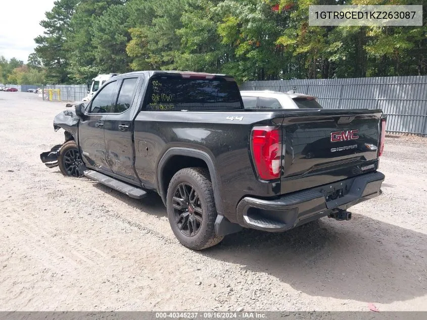 2019 GMC Sierra 1500 Elevation VIN: 1GTR9CED1KZ263087 Lot: 40345237