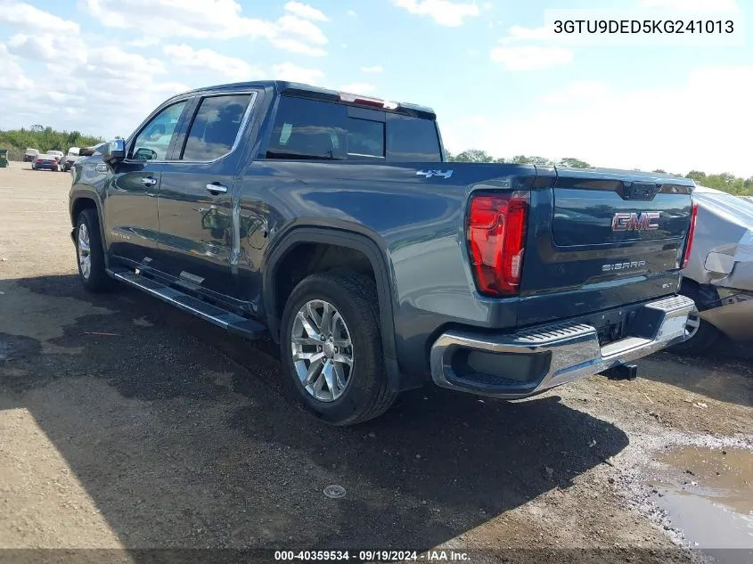 2019 GMC Sierra 1500 Slt VIN: 3GTU9DED5KG241013 Lot: 40359534