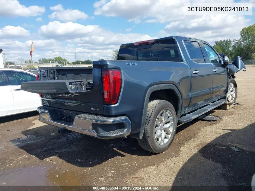 2019 GMC Sierra 1500 Slt VIN: 3GTU9DED5KG241013 Lot: 40359534