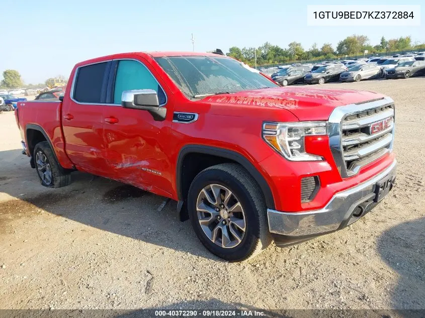 2019 GMC Sierra 1500 K1500 Sle VIN: 1GTU9BED7KZ372884 Lot: 40372290