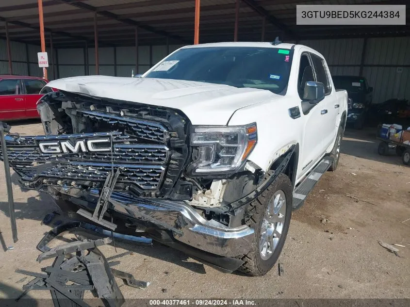 2019 GMC Sierra K1500 Sle VIN: 3GTU9BED5KG244384 Lot: 40377461