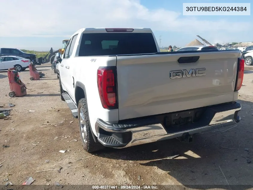 2019 GMC Sierra K1500 Sle VIN: 3GTU9BED5KG244384 Lot: 40377461