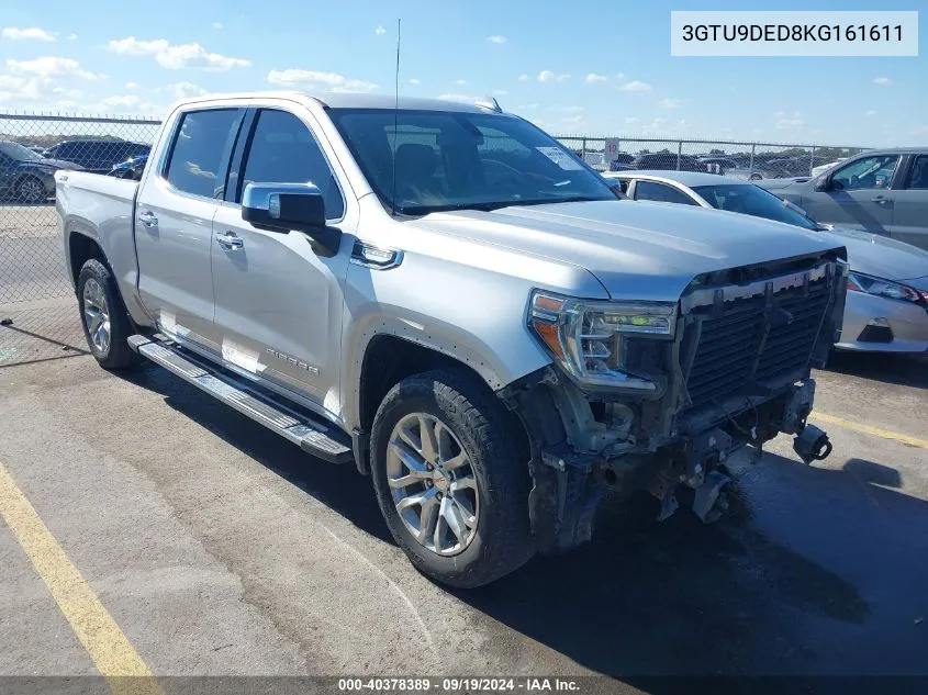 2019 GMC Sierra 1500 Slt VIN: 3GTU9DED8KG161611 Lot: 40378389