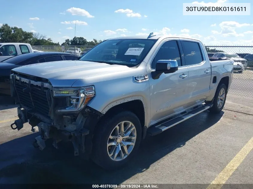 2019 GMC Sierra 1500 Slt VIN: 3GTU9DED8KG161611 Lot: 40378389