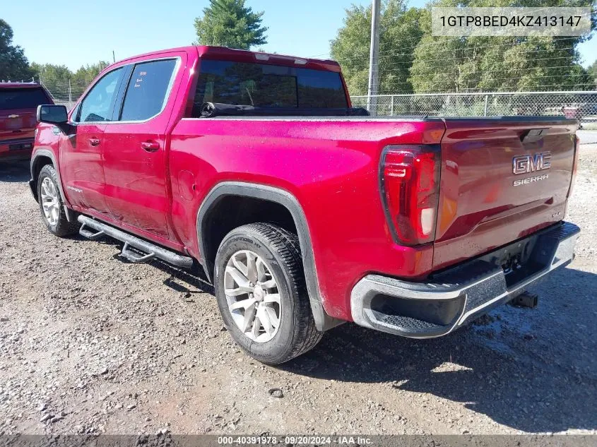 2019 GMC Sierra 1500 Sle VIN: 1GTP8BED4KZ413147 Lot: 40391978