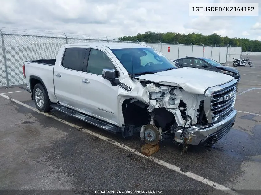 2019 GMC Sierra 1500 Slt VIN: 1GTU9DED4KZ164182 Lot: 40421676