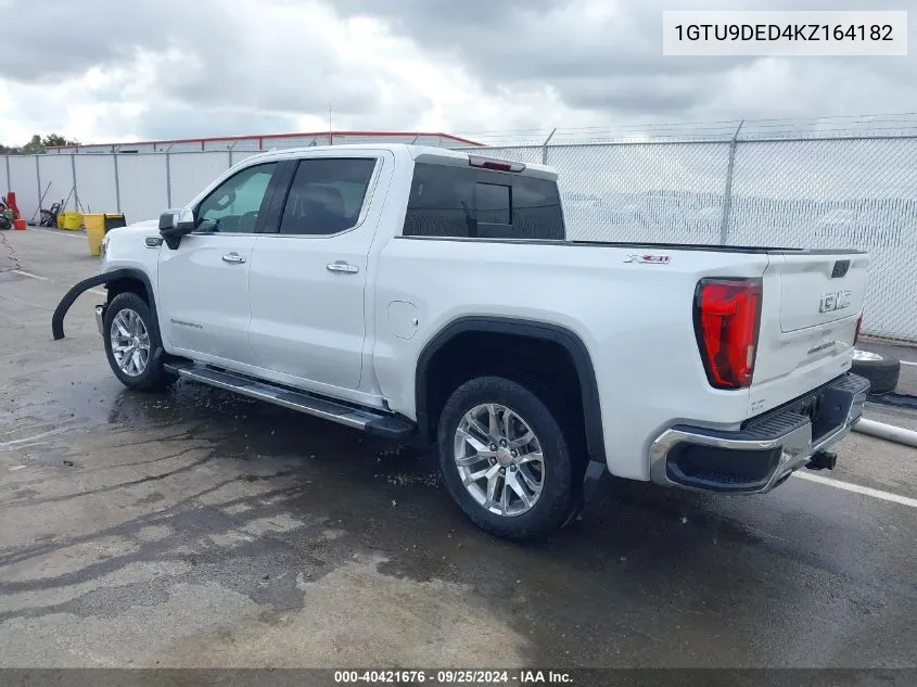 2019 GMC Sierra 1500 Slt VIN: 1GTU9DED4KZ164182 Lot: 40421676