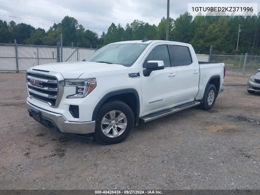 2019 GMC Sierra 1500 Sle VIN: 1GTU9BED2KZ371996 Lot: 40428438