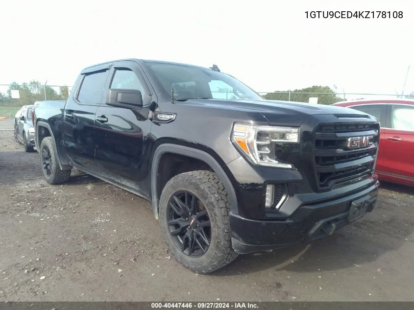 2019 GMC Sierra 1500 VIN: 1GTU9CED4KZ178108 Lot: 40447446