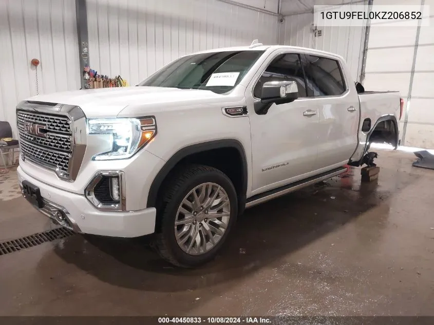 2019 GMC Sierra 1500 Denali VIN: 1GTU9FEL0KZ206852 Lot: 40450833