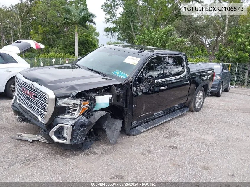 1GTU9FEDXKZ106573 2019 GMC Sierra 1500 Denali