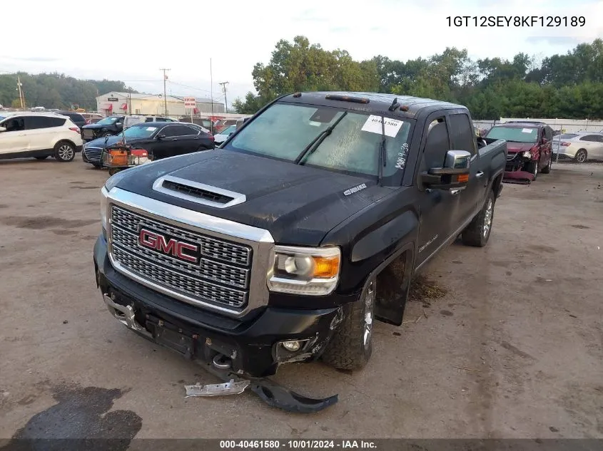 2019 GMC Sierra K2500 Denali VIN: 1GT12SEY8KF129189 Lot: 40461580