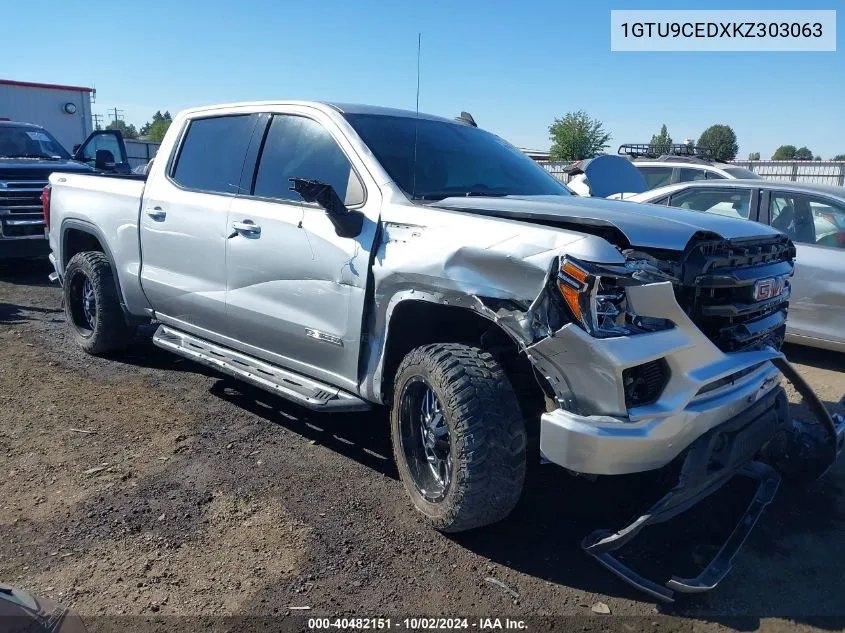 2019 GMC Sierra 1500 VIN: 1GTU9CEDXKZ303063 Lot: 40482151