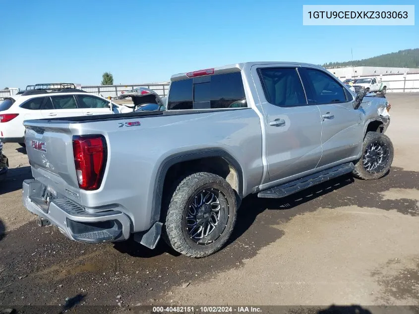 2019 GMC Sierra 1500 VIN: 1GTU9CEDXKZ303063 Lot: 40482151