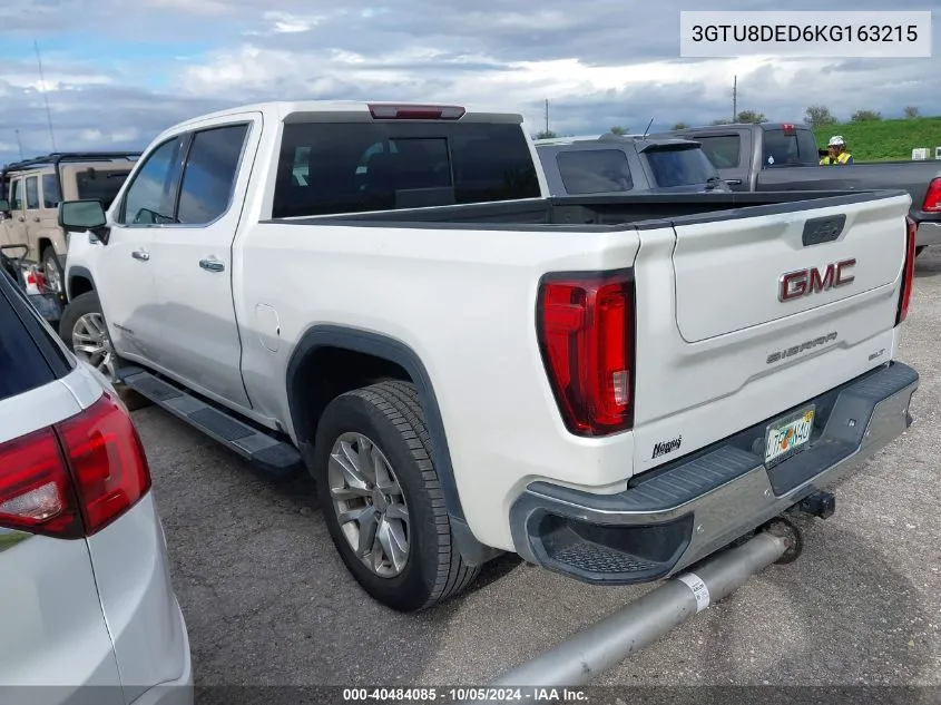 2019 GMC Sierra C1500 Slt VIN: 3GTU8DED6KG163215 Lot: 40484085