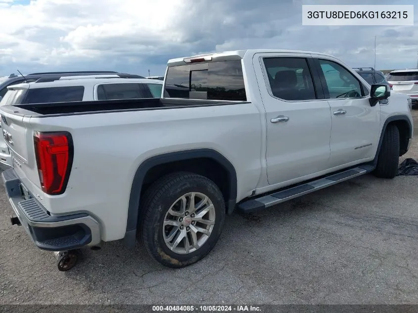 2019 GMC Sierra C1500 Slt VIN: 3GTU8DED6KG163215 Lot: 40484085