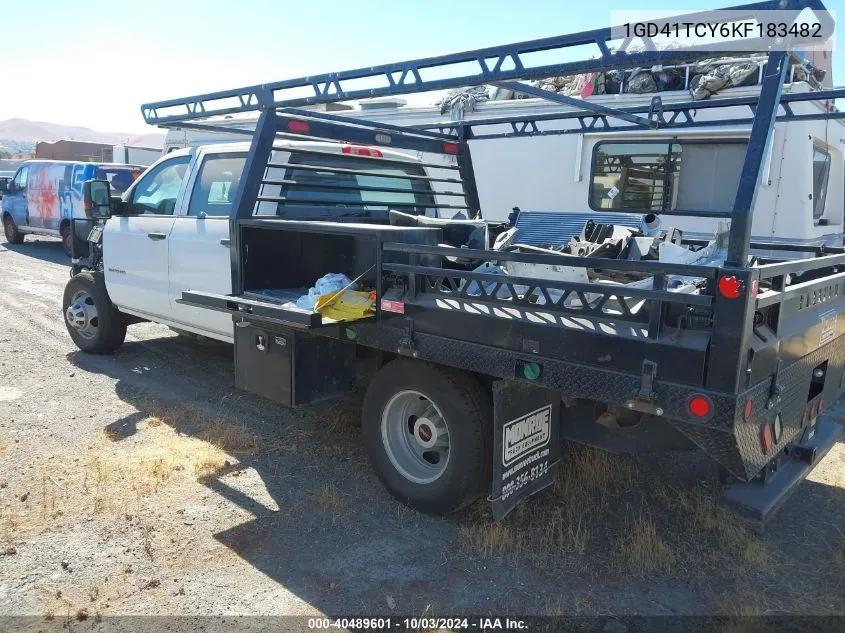 2019 GMC Sierra 3500Hd Chassis VIN: 1GD41TCY6KF183482 Lot: 40489601