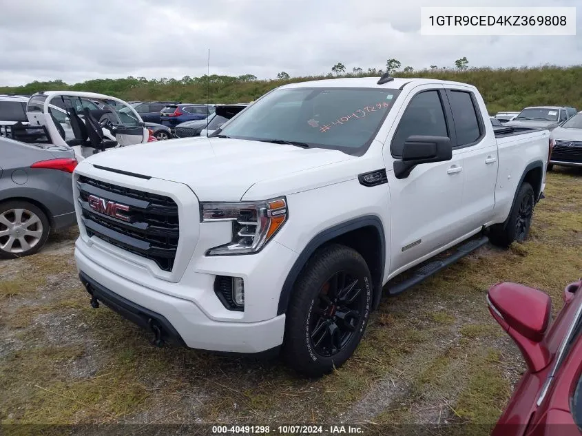 2019 GMC Sierra 1500 Elevation VIN: 1GTR9CED4KZ369808 Lot: 40491298