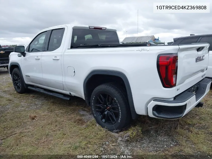 2019 GMC Sierra 1500 Elevation VIN: 1GTR9CED4KZ369808 Lot: 40491298