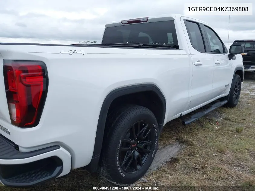 2019 GMC Sierra 1500 Elevation VIN: 1GTR9CED4KZ369808 Lot: 40491298