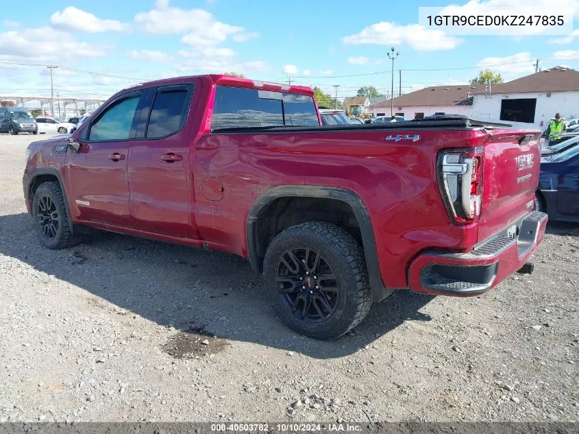 2019 GMC Sierra 1500 Elevation VIN: 1GTR9CED0KZ247835 Lot: 40503782