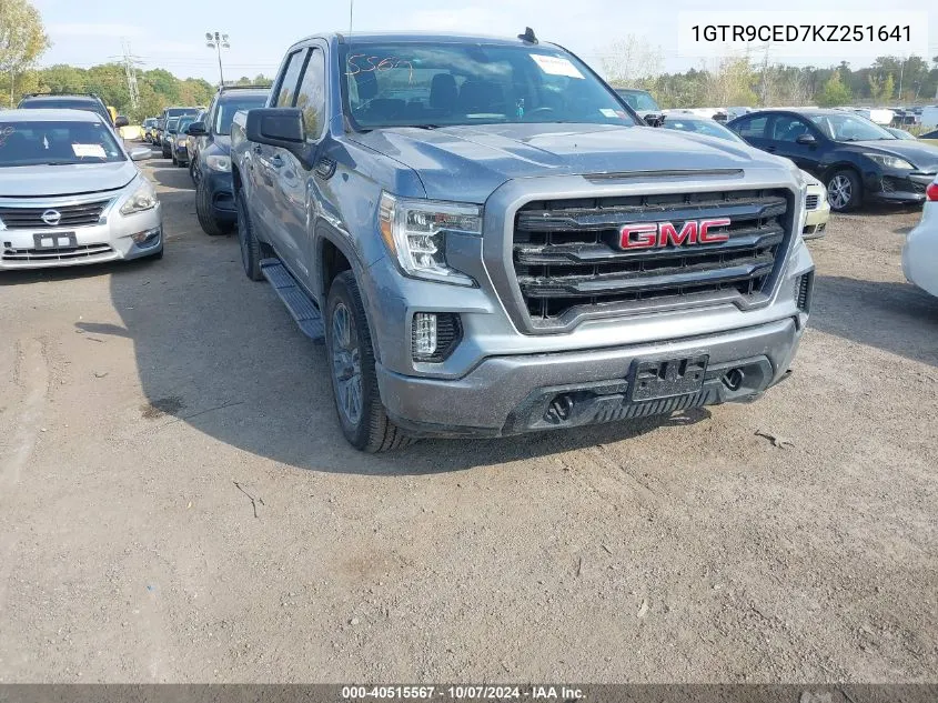 1GTR9CED7KZ251641 2019 GMC Sierra 1500 Elevation