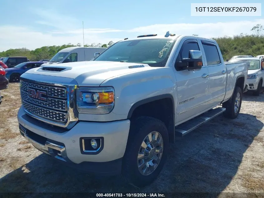 2019 GMC Sierra 2500Hd Denali VIN: 1GT12SEY0KF267079 Lot: 40541703