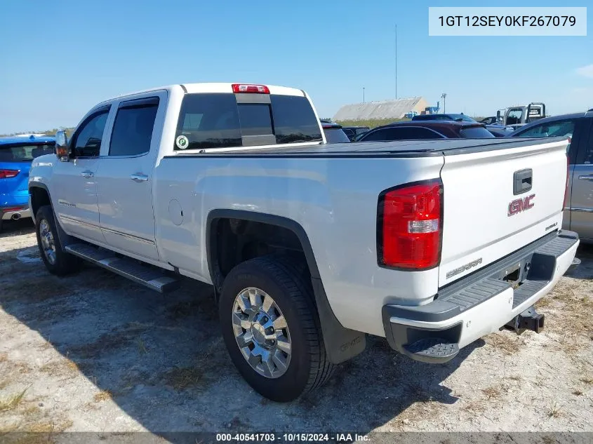 2019 GMC Sierra 2500Hd Denali VIN: 1GT12SEY0KF267079 Lot: 40541703