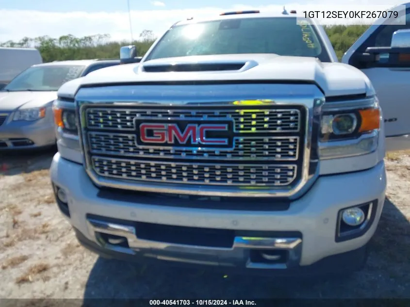 2019 GMC Sierra 2500Hd Denali VIN: 1GT12SEY0KF267079 Lot: 40541703