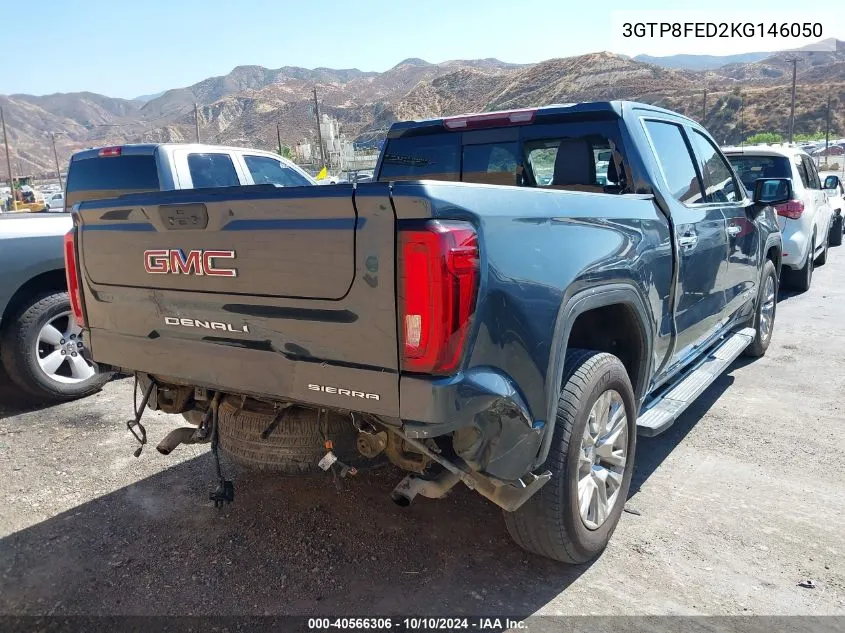 2019 GMC Sierra 1500 Denali VIN: 3GTP8FED2KG146050 Lot: 40566306