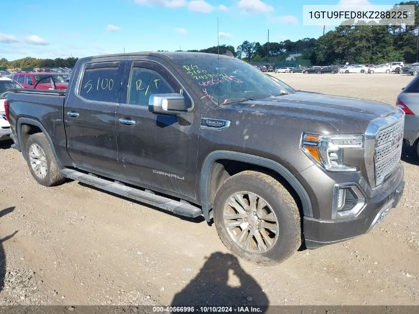 2019 GMC Sierra 1500 Denali VIN: 1GTU9FED8KZ288225 Lot: 40566995