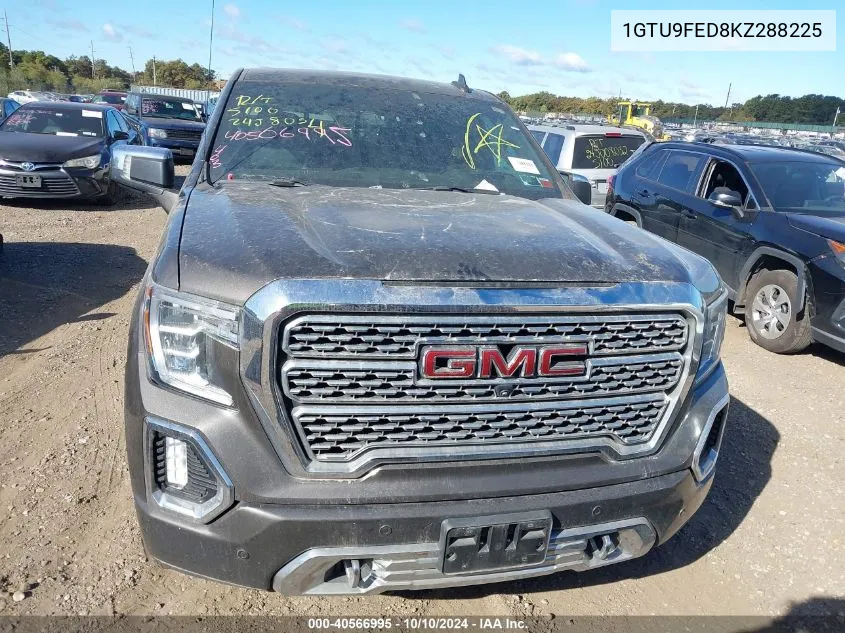 2019 GMC Sierra 1500 Denali VIN: 1GTU9FED8KZ288225 Lot: 40566995