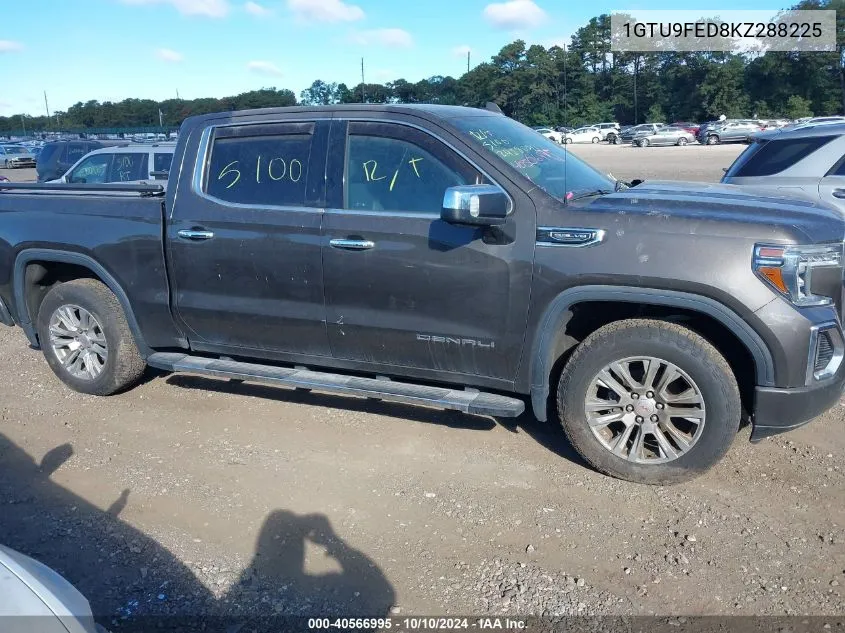 2019 GMC Sierra 1500 Denali VIN: 1GTU9FED8KZ288225 Lot: 40566995