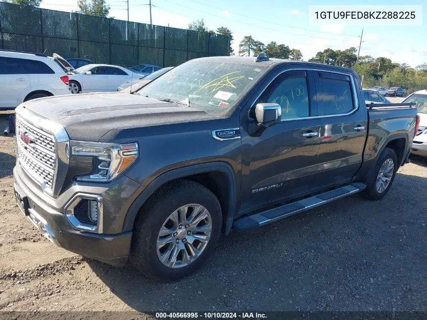 2019 GMC Sierra 1500 Denali VIN: 1GTU9FED8KZ288225 Lot: 40566995