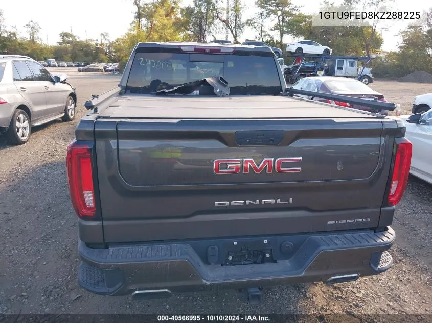 2019 GMC Sierra 1500 Denali VIN: 1GTU9FED8KZ288225 Lot: 40566995